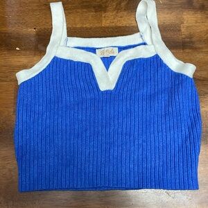 Listicle size large blue cute crop top